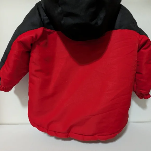 18 Mo Toughskins Infant Boys Black and Cherry Pie Snow Jacket - Picture 7 of 13